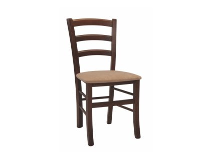 Židle PAYSANE LÁTKA (KOSTRA tm.hnědá, Sedák thelma černá 3022)