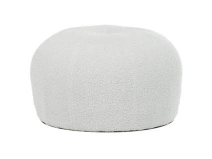 Taburet AK-307 WT2 bílý – chundelatý bouclé