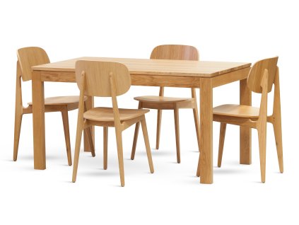 Stůl REBEL dub masiv (Délka stolu 200, KOSTRA dub, Rozklad 0)