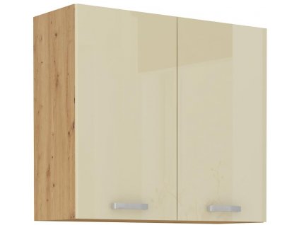 Horní skříňka ARISA 12 (80 / 72 cm) krémový lesk
