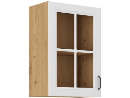 Horní skříňka prosklená STELLA 17 (40 / 72 cm) bílý mat