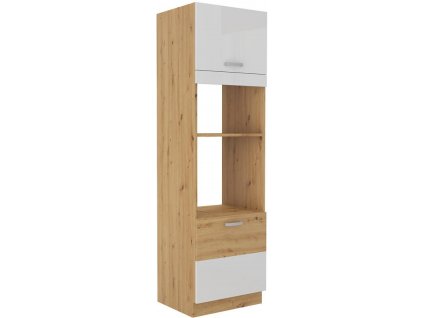 Skříň pro troubu i mikrovlnnou troubu ARISA 42 (60 cm) bílý lesk