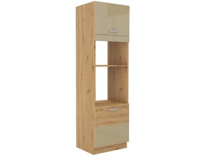 Skříň pro troubu i mikrovlnnou troubu ARISA 42 (60 cm) cappucino lesk