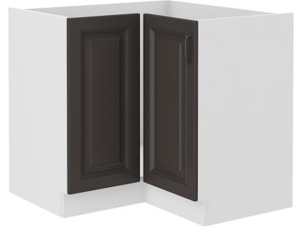 Dolní rohová skříňka STELLA 4 (89/89 cm) grafit mat / bílý
