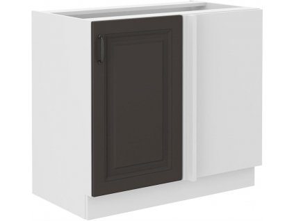 Dolní rohová skříňka STELLA 5 (105 cm) grafit mat / bílý