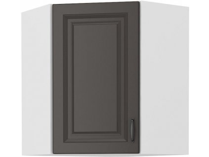 Horní rohová skříňka STELLA 21 (58x58 / 72 cm) grafit mat / bílý
