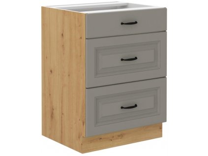 Dolní skříňka STELLA 7 (60 cm) claygrey / dub artisan