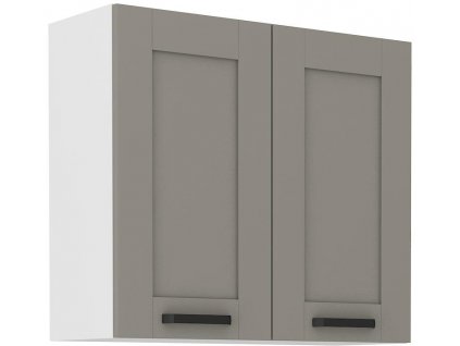 Horní skříňka LUNY 12 (80 / 72 cm) claygrey / bílá