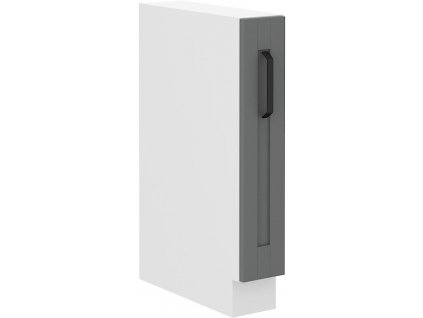 Dolní výsuvná skříňka LUNY 33 (15 cm) dustgrey / bílá