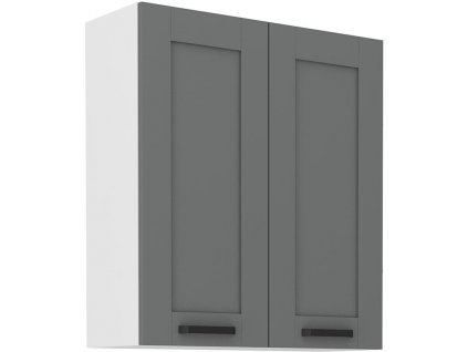 Horní skříňka LUNY 39 (80 / 90 cm) dustgrey / bílá