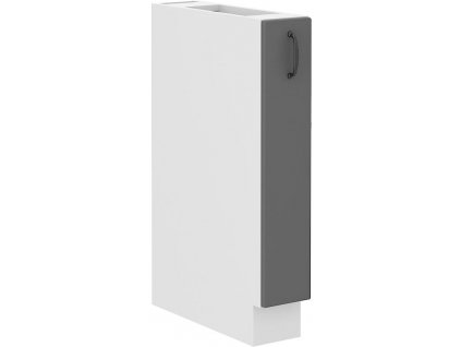 Dolní výsuvná skříňka STELLA 33 (15 cm) dustgrey / bílá