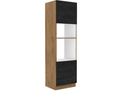 Skříň pro troubu a mikrovlnnou troubu VIKTORIE Dark 31 (60 cm)