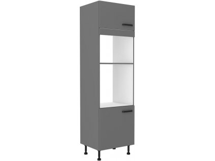 Skříň pro troubu a mikrovlnnou troubu NESSY - antracit 39 (60 cm)