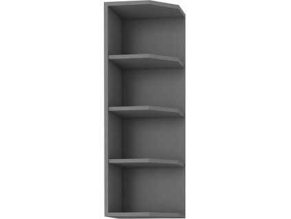 Horní rohová polička NESSY - antracit 46 (30 / 90 cm)