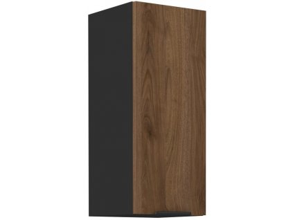 Horní skříňka MONY 37 (30 / 72 cm) - černá / ořech