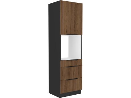 Skříň pro troubu MONY 43 (60 cm) - černá / ořech