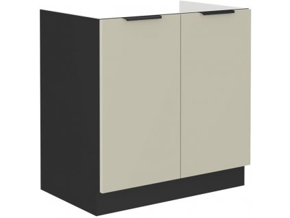 Dolní skříňka dřezová ARINA 1 (80 cm) - černá / kašmír