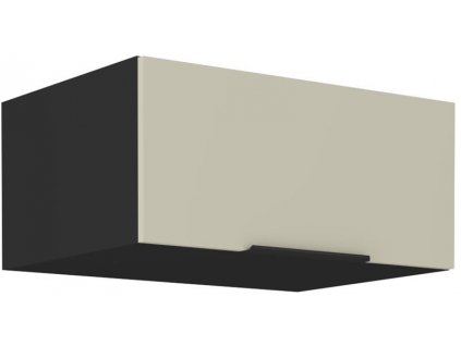 Horní skříňka ARINA 15 (80 / 36 / 57 cm) - černá / kašmír