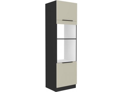 Skříň pro troubu a mikrovlnnou troubu ARINA 44 (60 cm) - černá / kašmír