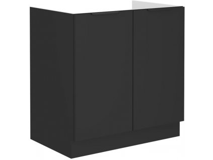 Dolní skříňka dřezová SIENA 1 (80 cm) - černá / černá