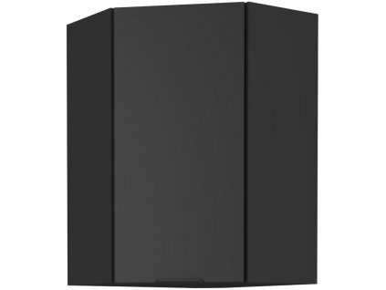 Horní skříňka rohová SIENA 25 (60x60 / 90 cm) - černá / černá