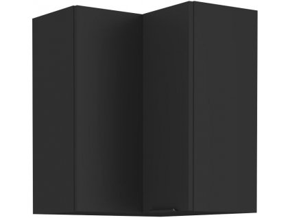 Horní skříňka rohová SIENA 26 (60x60 / 72 cm) - černá / černá