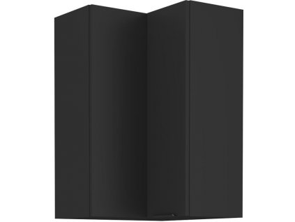 Horní skříňka rohová SIENA 27 (60x60 / 90 cm) - černá / černá