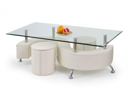 Sestava konferenčního stolku a 2 taburetek NINA Sestava konferenčního stolku a 2 taburetek NINA