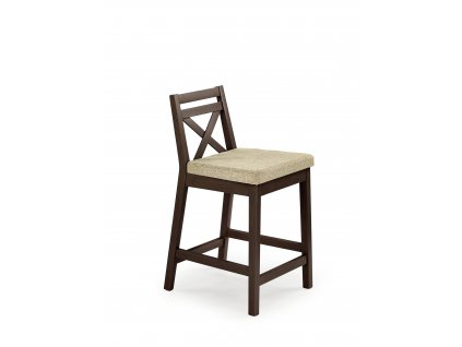 Barová židle Borys Low - tmavý ořech