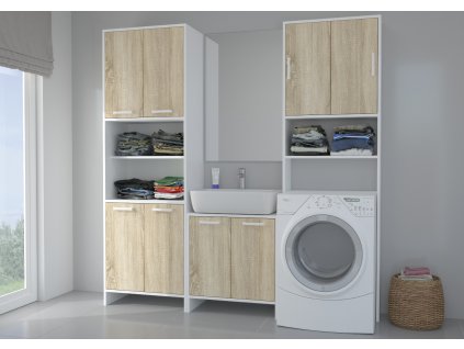 MELA II SZAFKA WYSOKA 4F, SZAFKA POD UMYWALKĘ, SZAFKA WYSOKA ZZABUDOWA PRALKI 2F