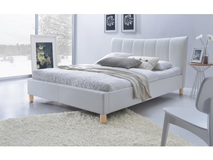Čalouněná postel SANDY 160 cm - bílá