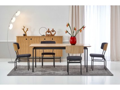 Jídelní stůl SMART rozkládací 170-250 cm dub přírodní / černý