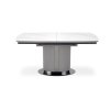 Jídelní rozkládací stůl DANCAN bílý mramor / šedá / světle šedá / černá