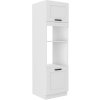 Skříň pro troubu a mikrovlnnou troubu LUNY 48 (60 cm) bílá / bílá