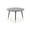 Jídelní kulatý stůl EMBOS černá / zlatá
