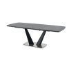 Jídelní rozkládací stůl FANGOR - tmavě šedá / černá