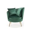 Odpočinkové křeslo ALMOND - tmavě zelené
