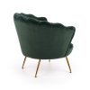 Odpočinkové křeslo AMORINITO - tmavě zelená / zlatá