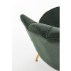 Odpočinkové křeslo AMORINITO - tmavě zelená / zlatá