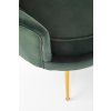 Odpočinkové křeslo AMORINITO - tmavě zelená / zlatá