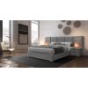 Čalouněná postel LEVANTER 160 cm + 2 noční stolky - šedá