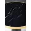 Jídelní kulatý stůl MOLINA - černý mramor / černá / zlatá