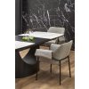 Jídelní rozkládací stůl OSMAN - bílý mramor / černá