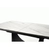 Jídelní rozkládací stůl OSMAN - bílý mramor / černá
