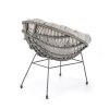 Zahradní křeslo PINO - tmavě šedá / světle šedá