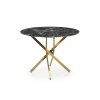 Jídelní kulatý stůl RAYMOND 2 - černý mramor / zlatá