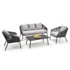 Zahradní set ROCCA - (pohovka + 2x křesla + konferenční stolek)