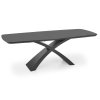 Jídelní rozkládací stůl SILVESTRO - tmavě šedá / černá