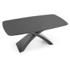 Jídelní rozkládací stůl SILVESTRO - tmavě šedá / černá