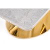 Jídelní rozkládací stůl VALENTINO - šedý mramor /světle šedá / zlatá